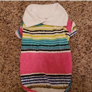 Dog Collared Striped Top